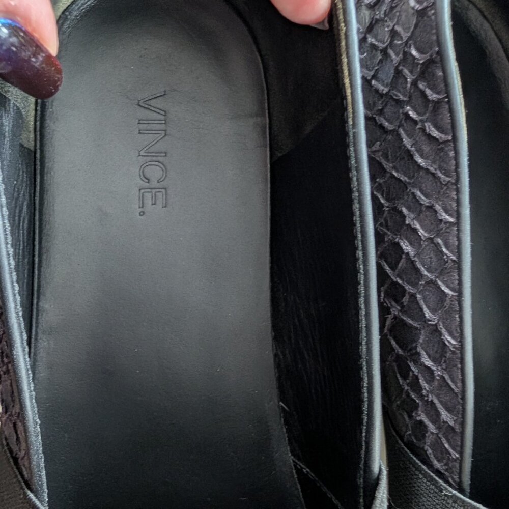 VINCE Berlin Python Embossed Slip-On Sneaker LIKE… - image 9